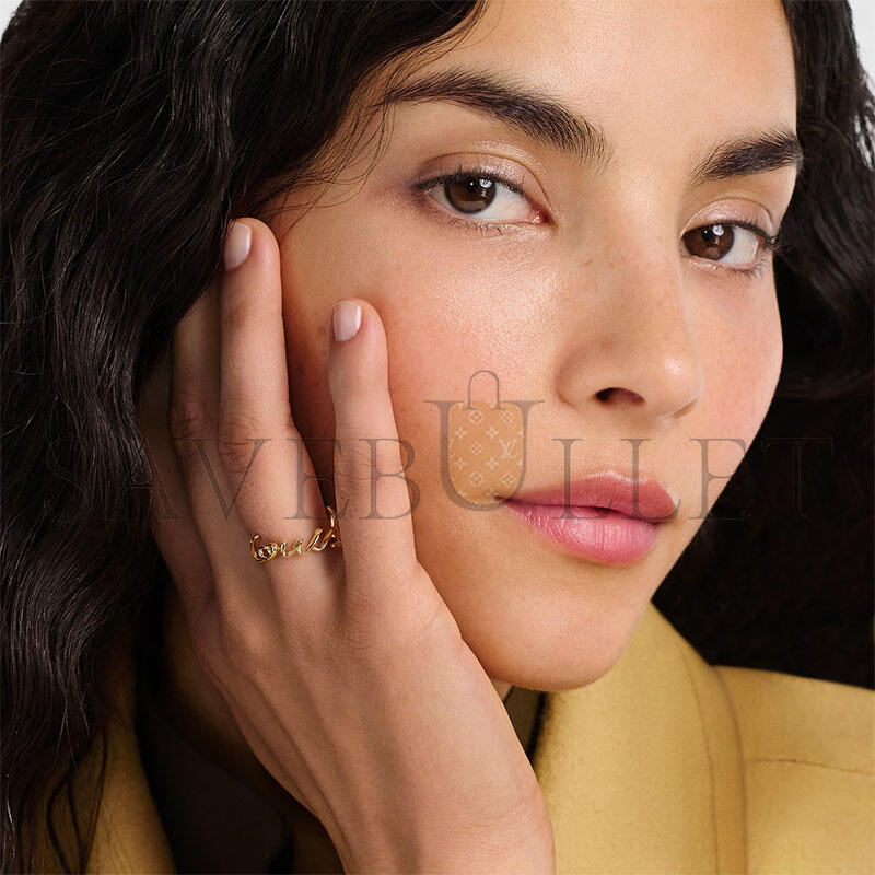 LOUIS VUITTON LV SCRIPT RING M1804S